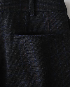 WOOL CHECK PANTS