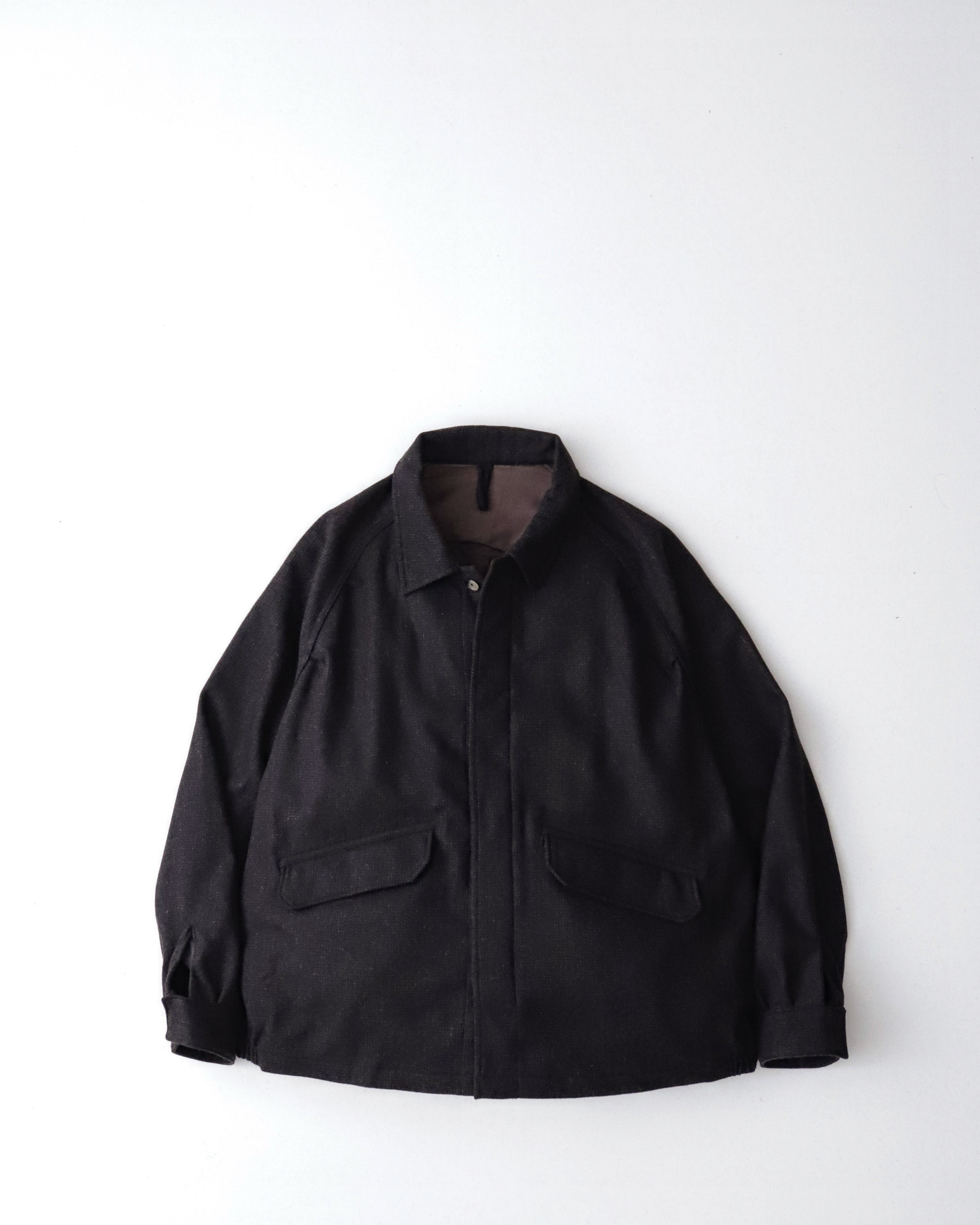 BLOUSON BROWN HERRINGBONE CASHMERE