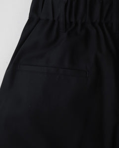 WOOLY COTTON TWILL TWO TUCK WIDE PANTS（WOMEN）