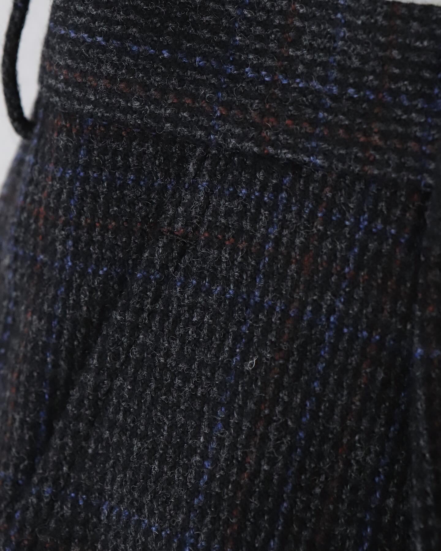 WOOL CHECK PANTS