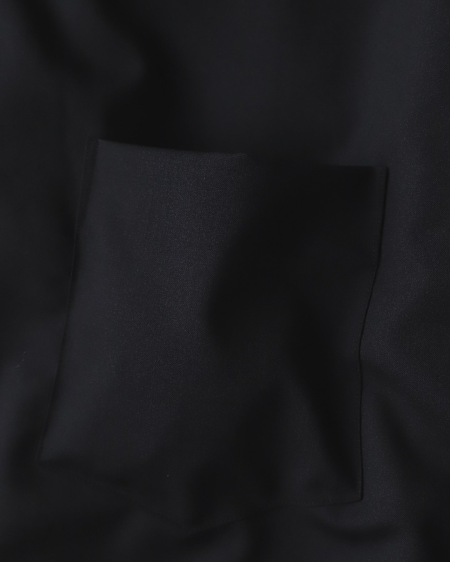 TECHNO WOOL TROPICAL OVERSIZED BAND COLLAR SHIRT