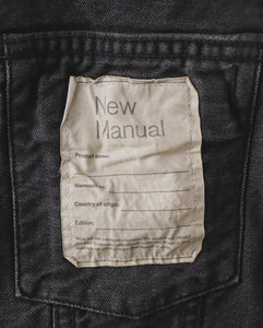 NEW MANUAL BLACK DENIM TRACKER JACKET