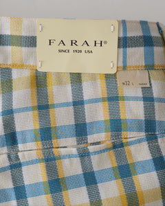 FARAH｜TWO-TUCK WIDE SHORTS / SOUVENIR CHECK
