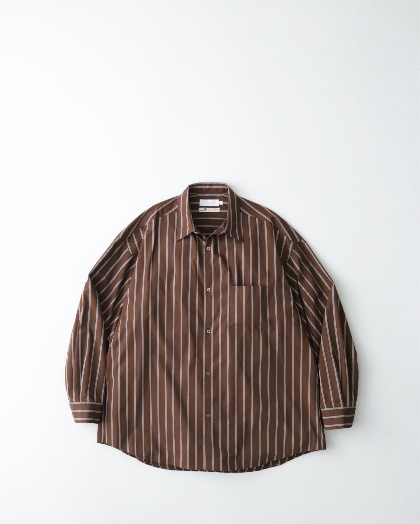 Graphpaper SIDOGRAS STRIPE L/S OVERSIZED REGULAR COLLAR SHIRT