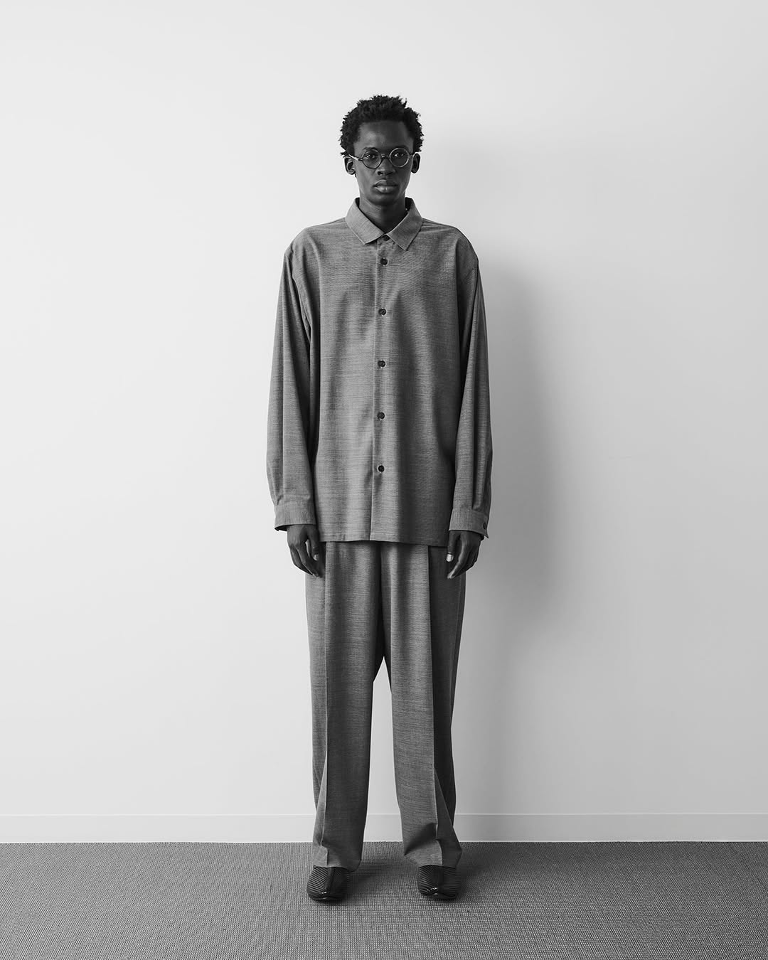 TWIST WOOL TROPICAL OVERSIZED SHIRTS