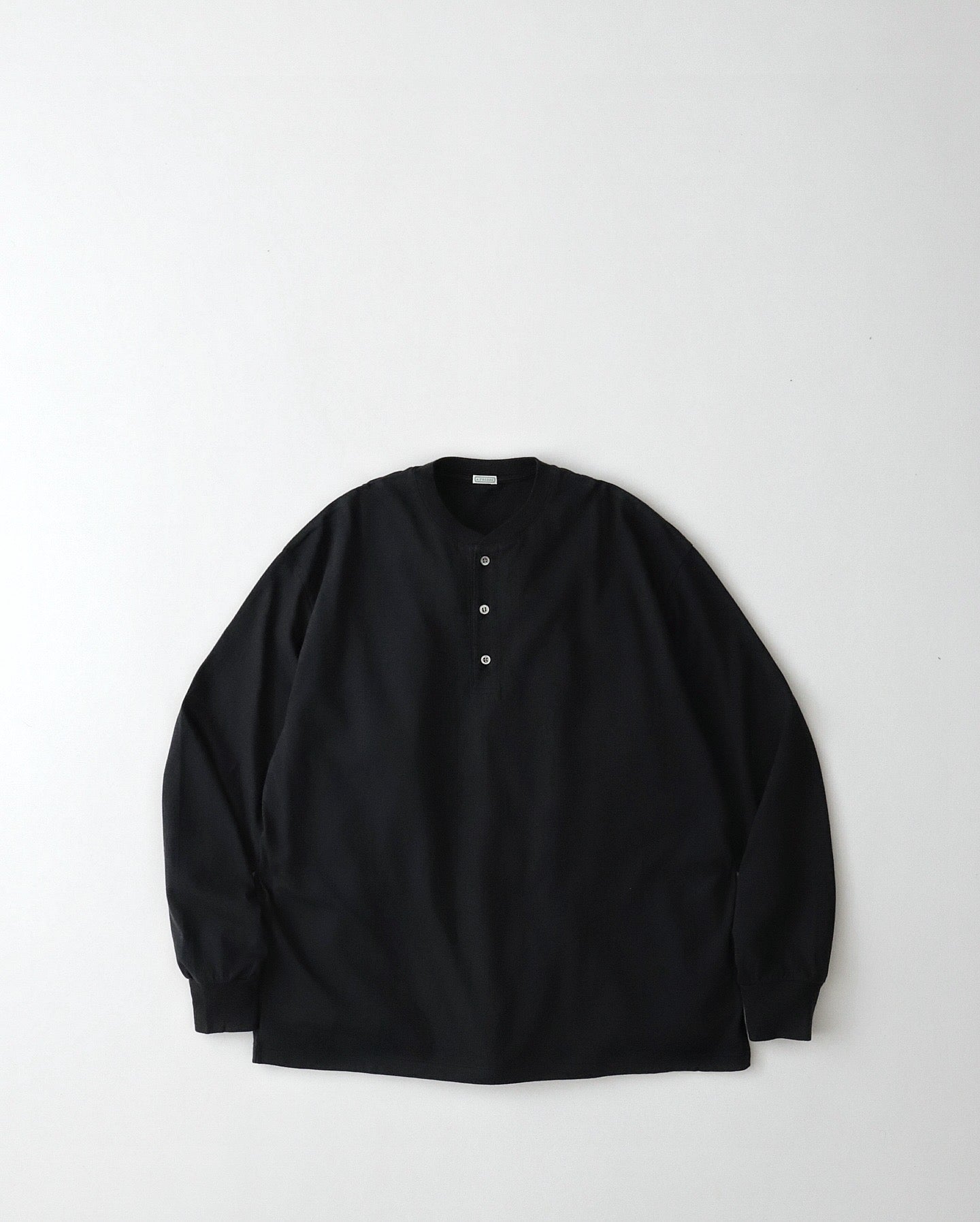 CASHMERE BLEND L/S HENLEY NECK SHIRT