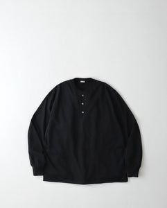 CASHMERE BLEND L/S HENLEY NECK SHIRT