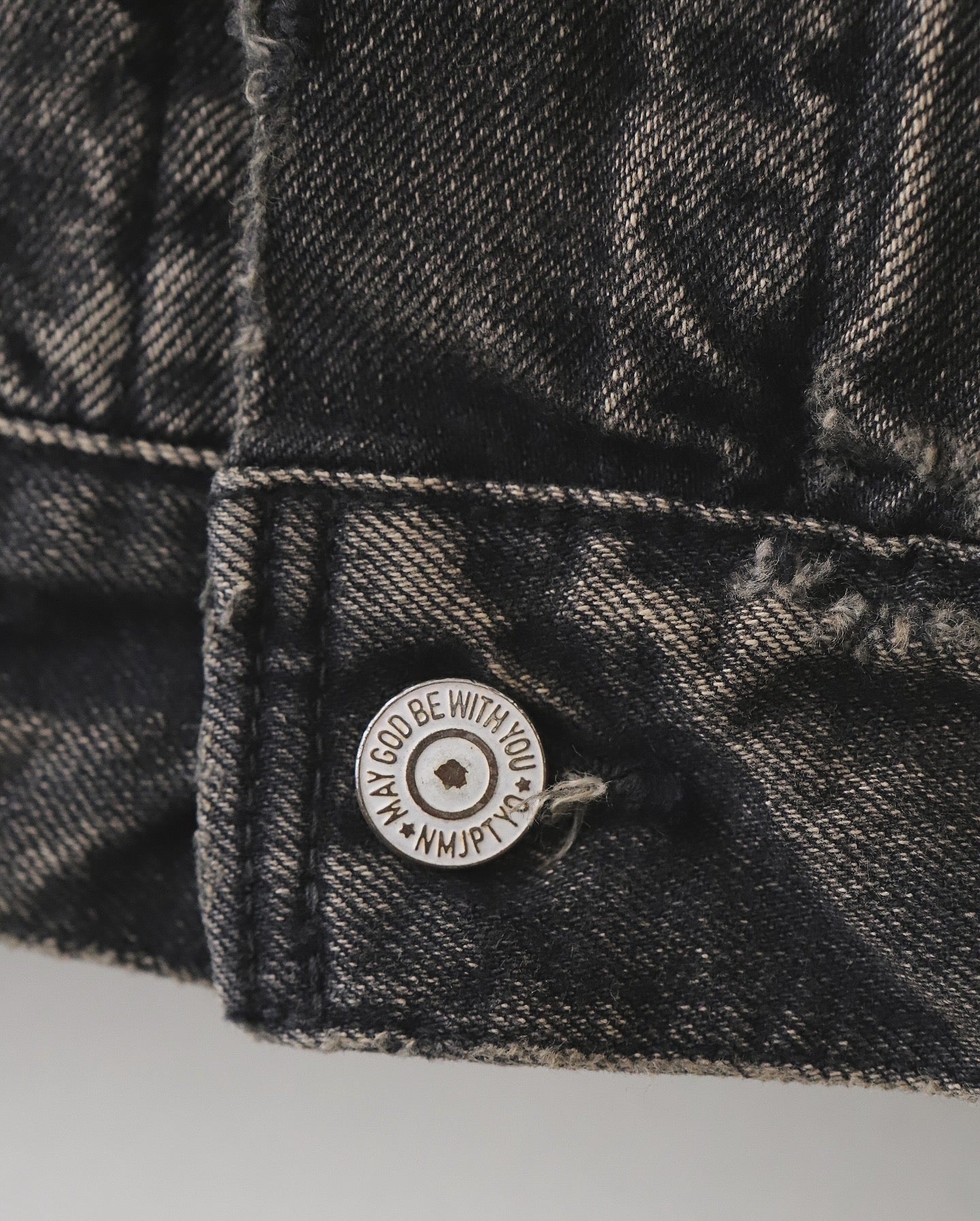 NEW MANUAL BLACK DENIM TRACKER JACKET