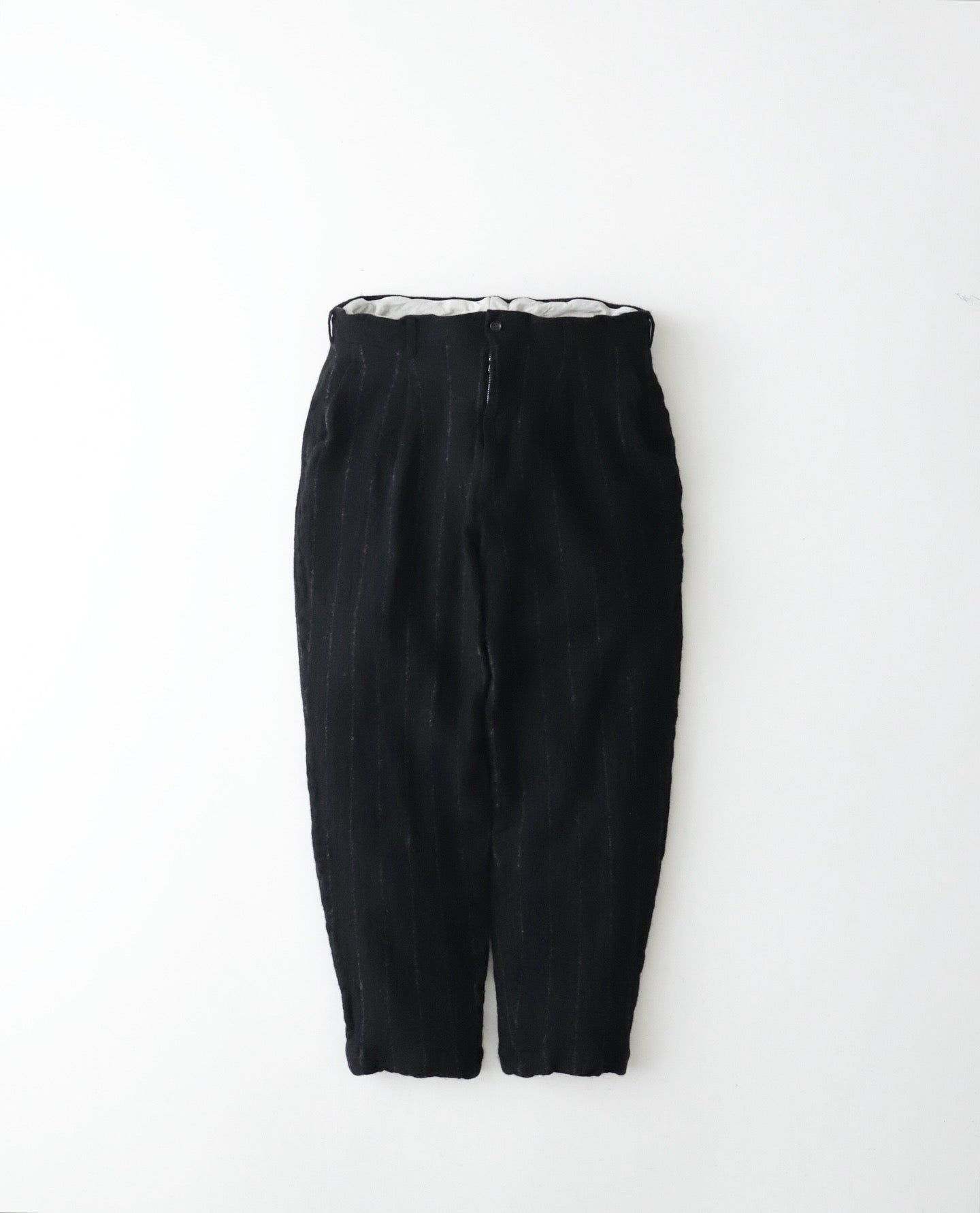 CHALK STRIPE FULLING ONE TUCK PANTS