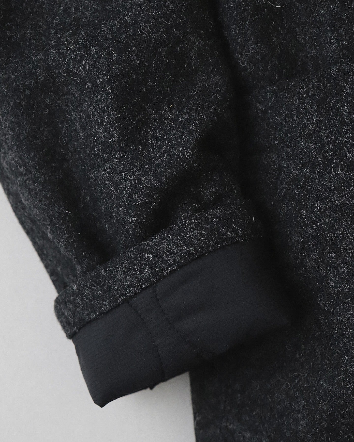 WOOL TWEED HERRINGBONE 3B QUILTED LINING JACKET