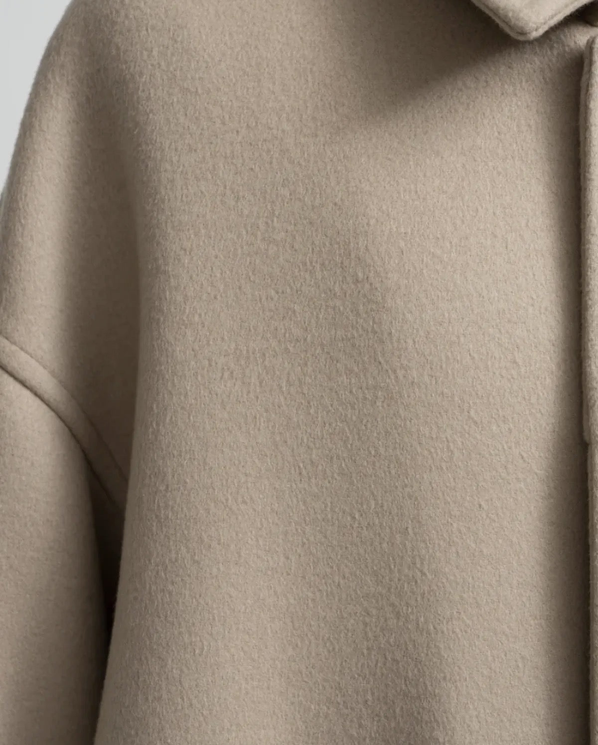 LIGHT MELTON OVERSIZED COAT