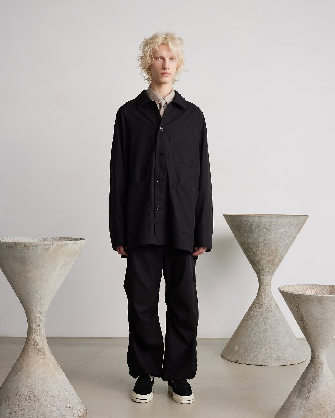 HIGH TWIST GABARDINE MILITARY PANTS