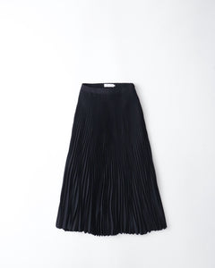 SATIN PLEATS SKIRT - LONG（WOMEN）