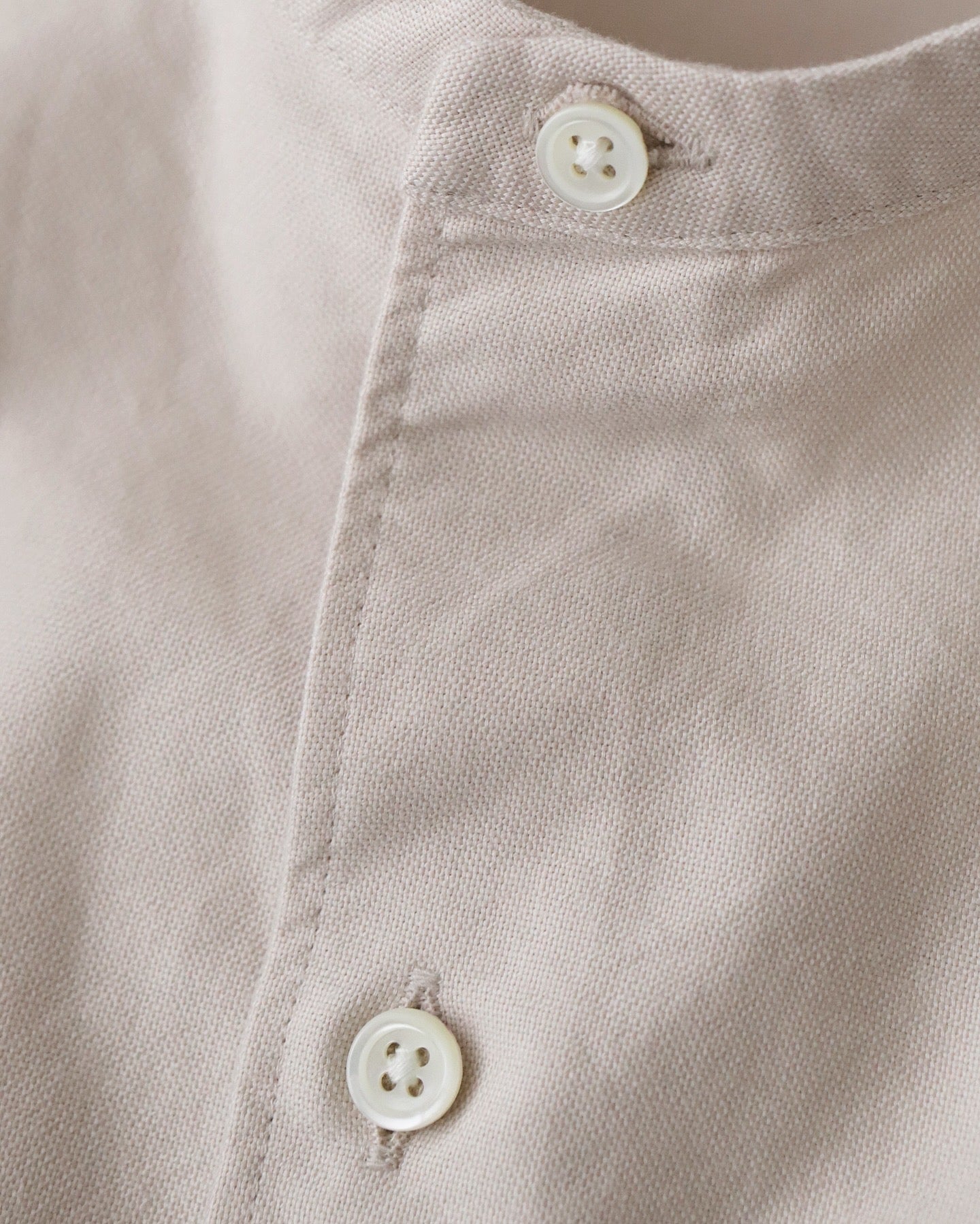 OXFORD OVERSIZED S/S BAND COLLAR SHIRT