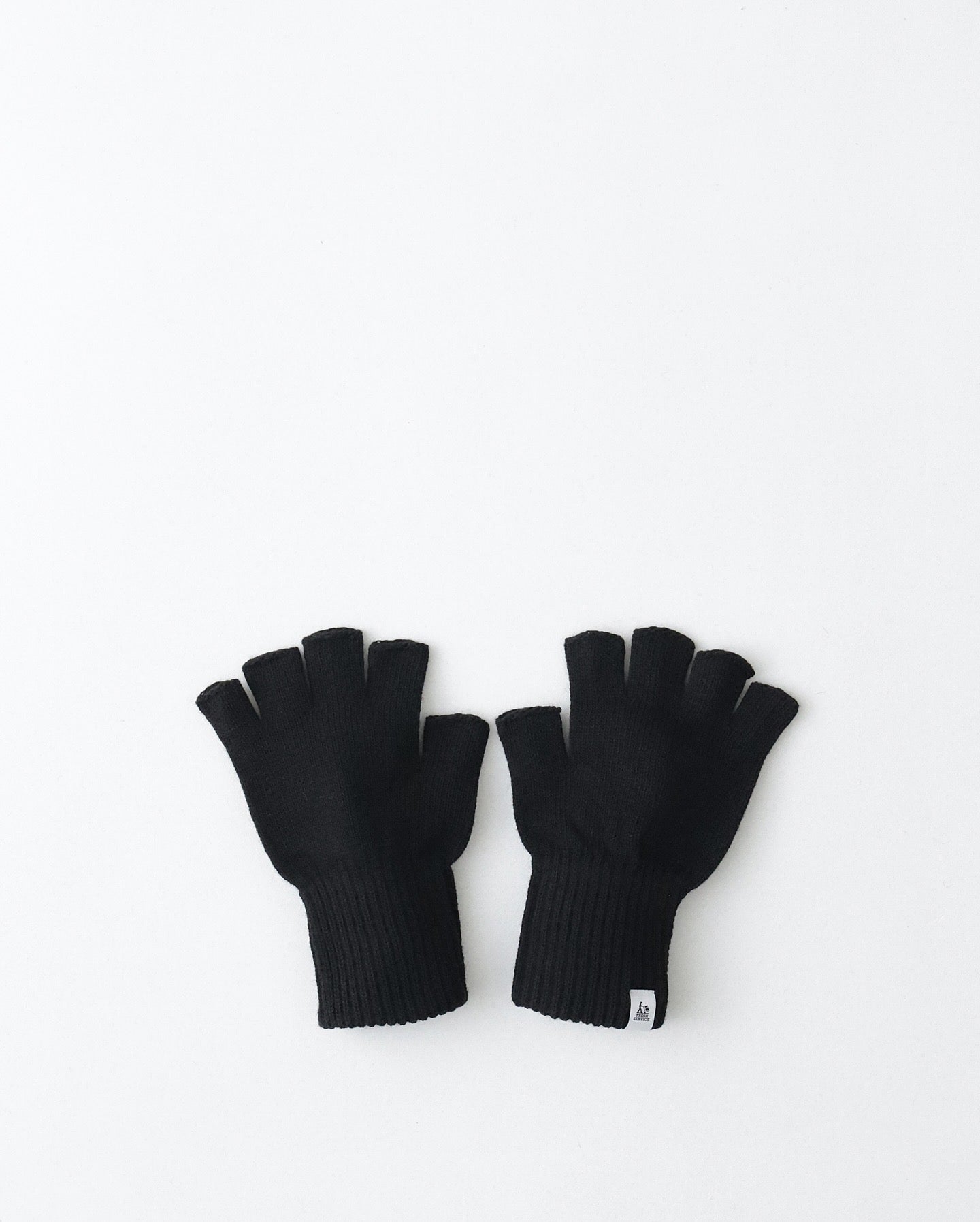THERMAL RIB KNIT FINGERLESS GLOVES