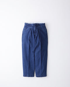 TWO-TUCK WIDE TAPERED PANTS / DENIM