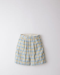FARAH｜TWO-TUCK WIDE SHORTS / SOUVENIR CHECK