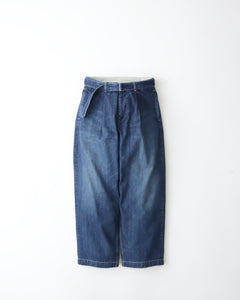 SELVAGE DENIM BELTED PANTS