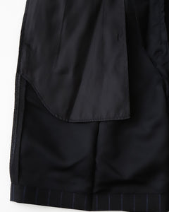 DOUBLE PLEATED SHORT TROUSERS / Dormeuil