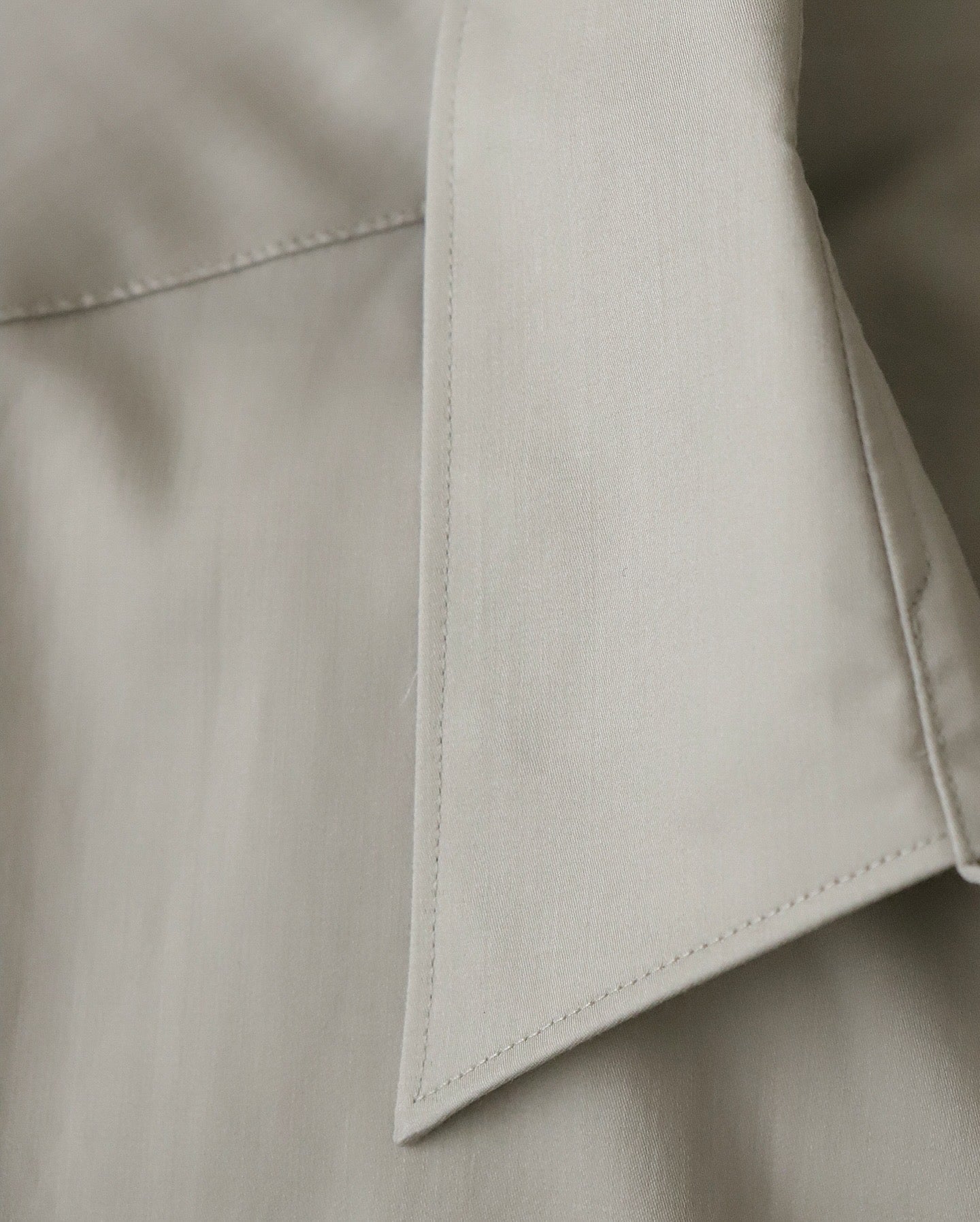 SILICON POPLIN OVERSIZED REGULAR COLLAR SHIRT
