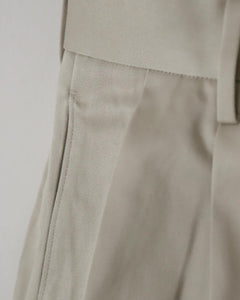 DOUBLE PLEATED CHINO TROUSERS