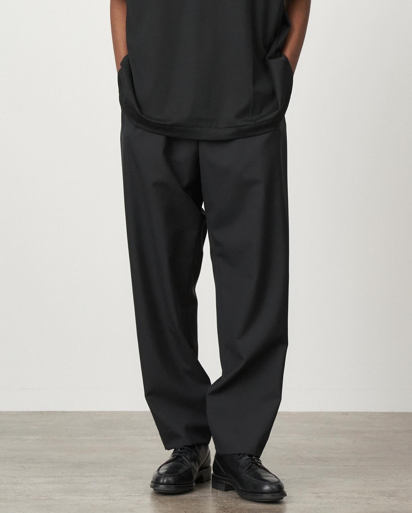 WOOL TROPICAL TAPERED EASY PANTS