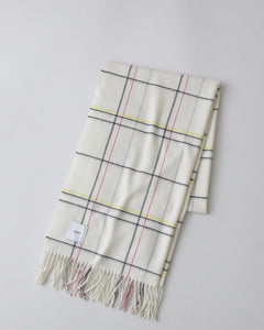 LAMBS WOOL CHECK STOLE