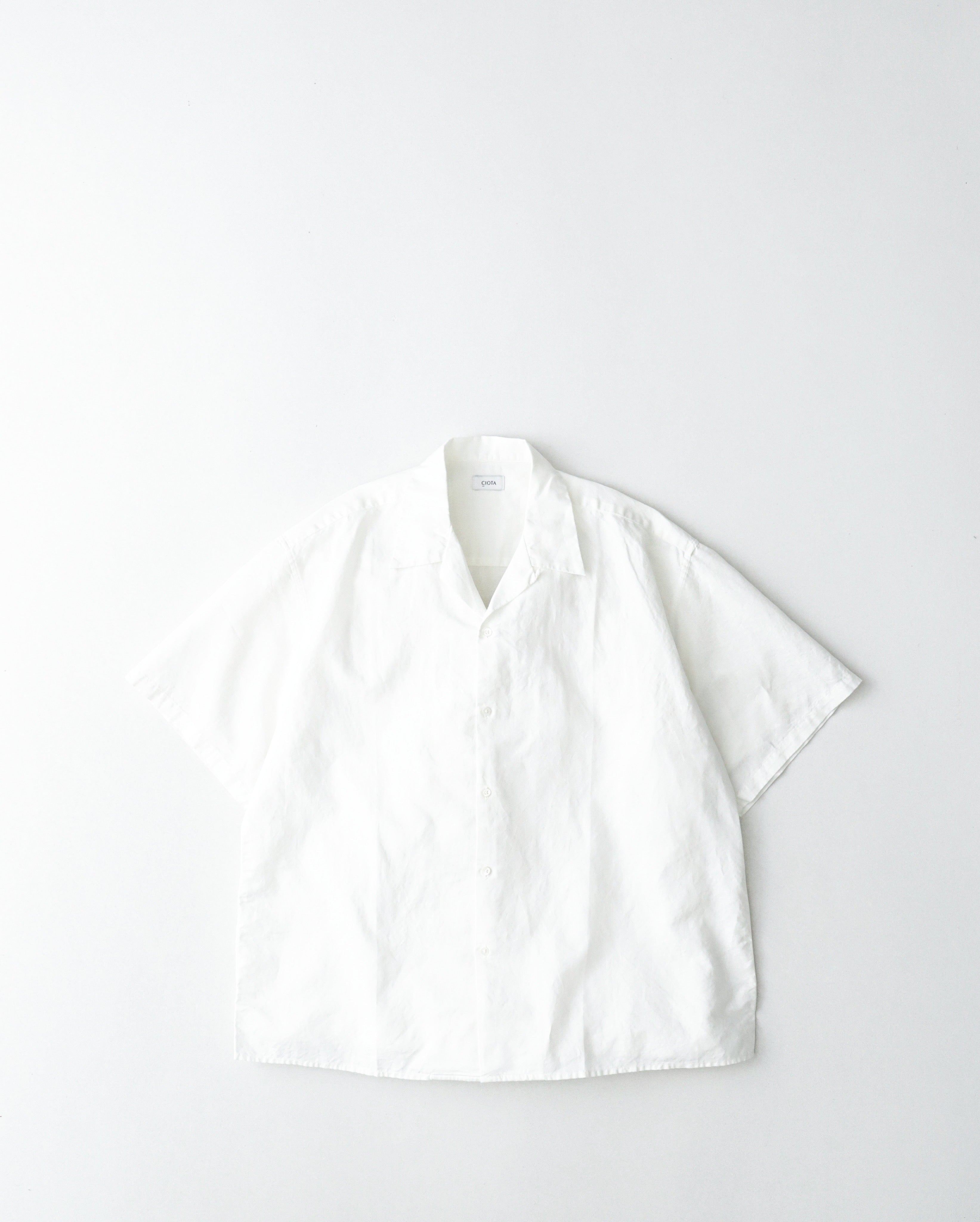 CIOTA OPEN COLLAR SHORT SLEEVE SHIRT（COTTON LINEN） – NCNR ONLINE