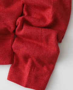 GARMENT DYED CASHMERE SILK CREWNECK CARDIGAN（WOMEN）