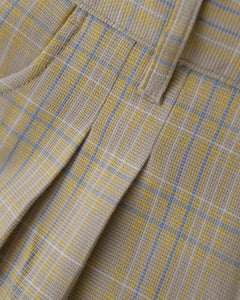 FARAH｜TWO-TUCK WIDE SHORTS / SOUVENIR CHECK