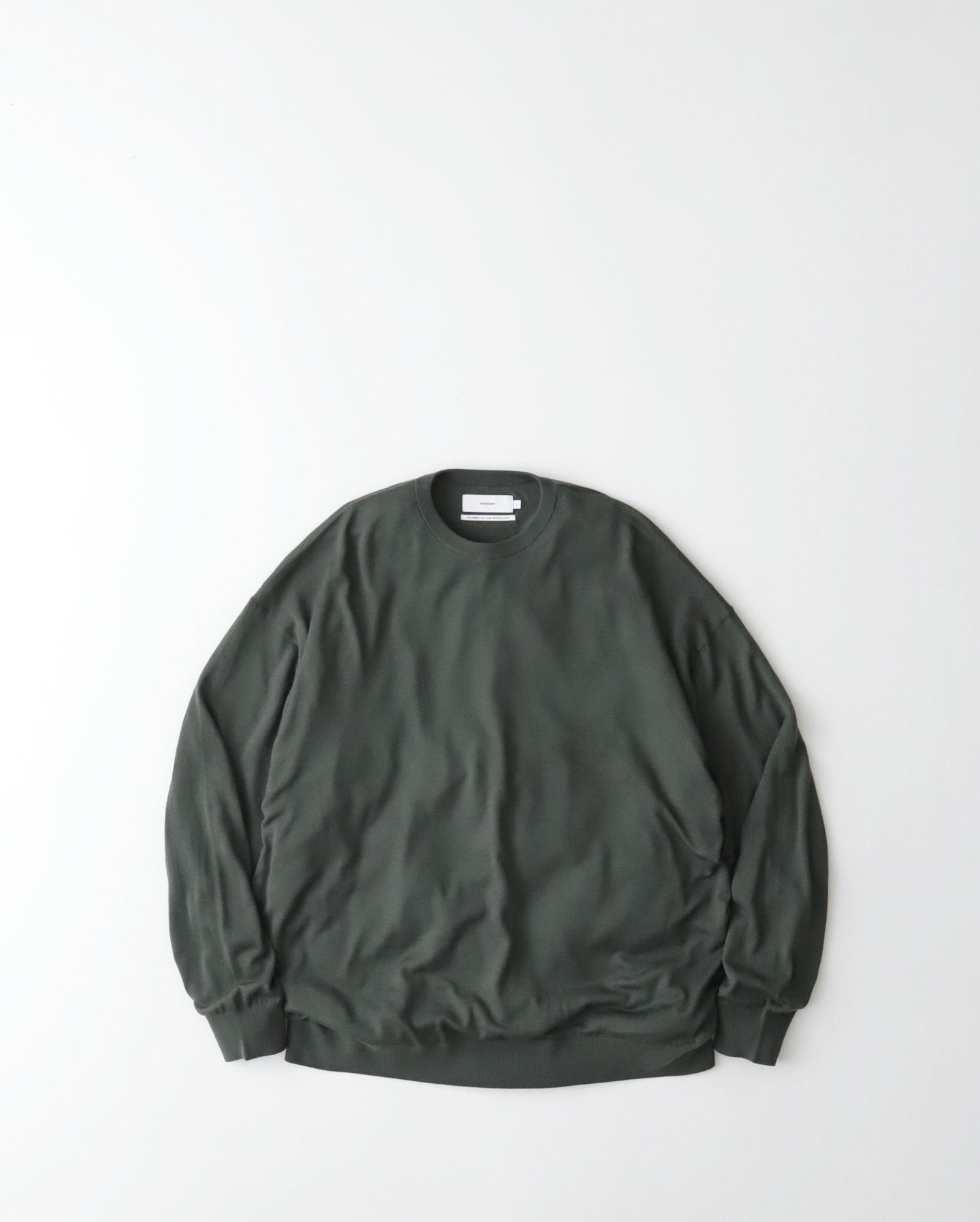 HIGH GAUGE L/S OVERSIZED CREW NECK KNIT