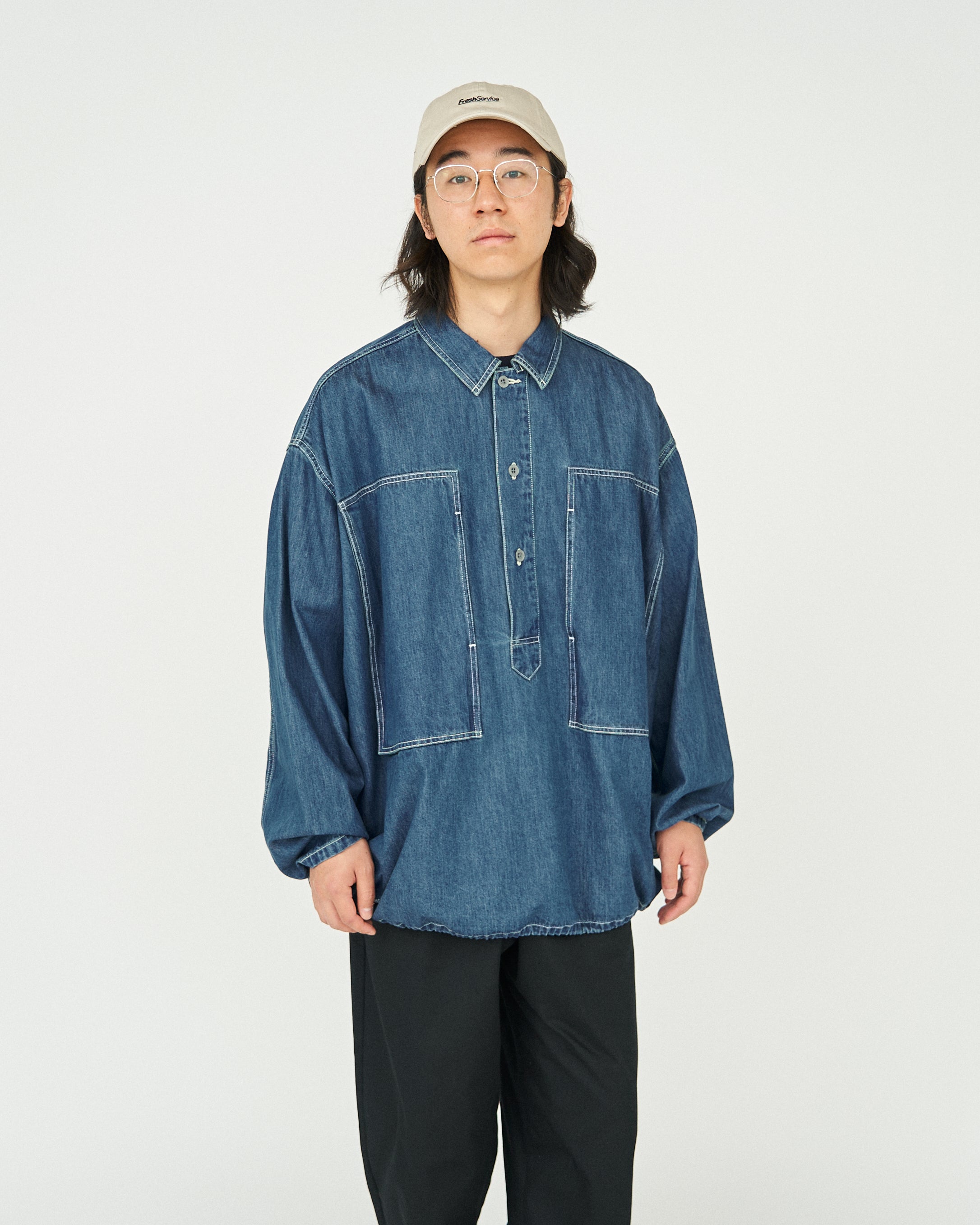 DENIM PULLOVER SHIRT