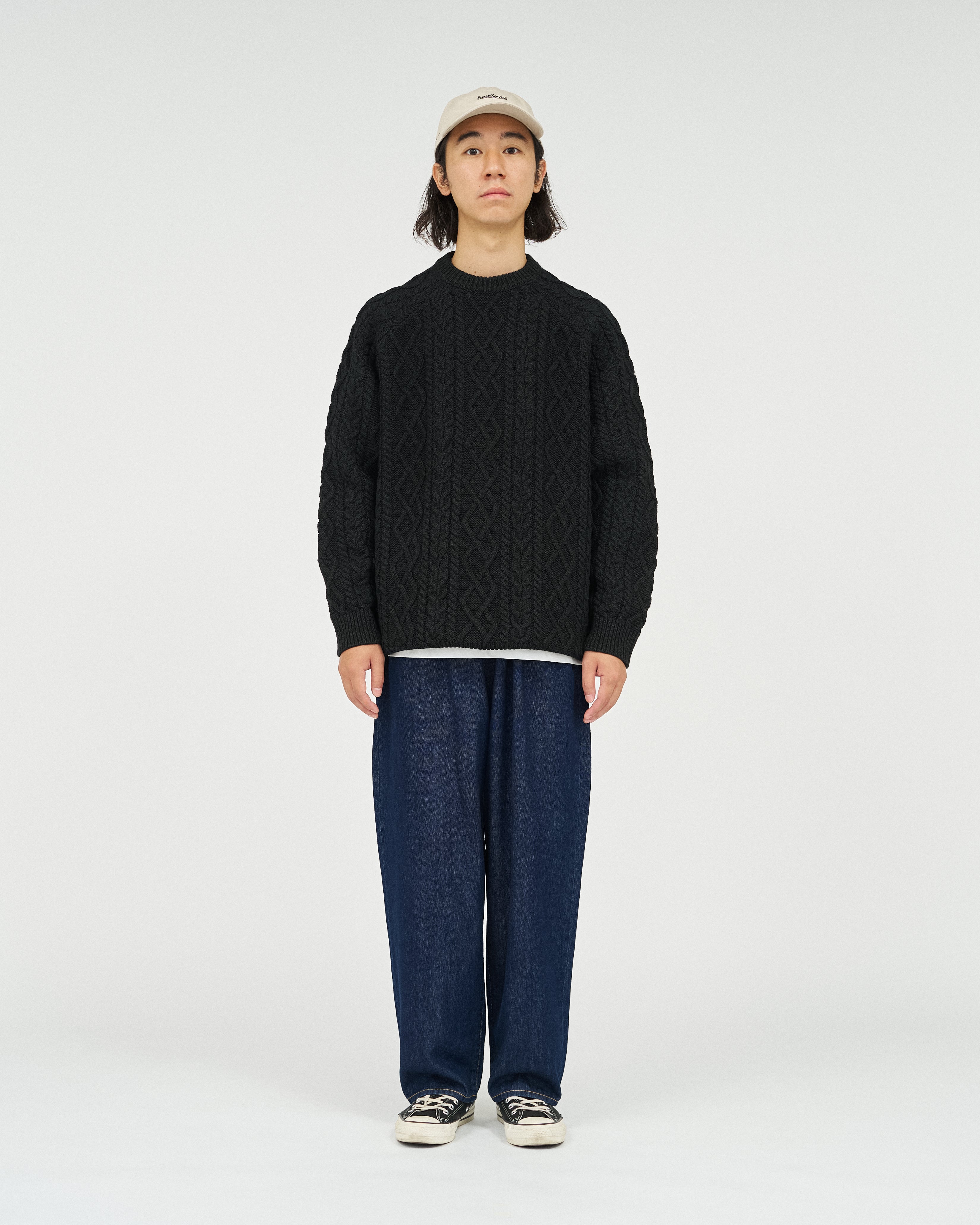SHETLAND WOOL x SOLOTEX® TECH FISHERMAN SWEATER