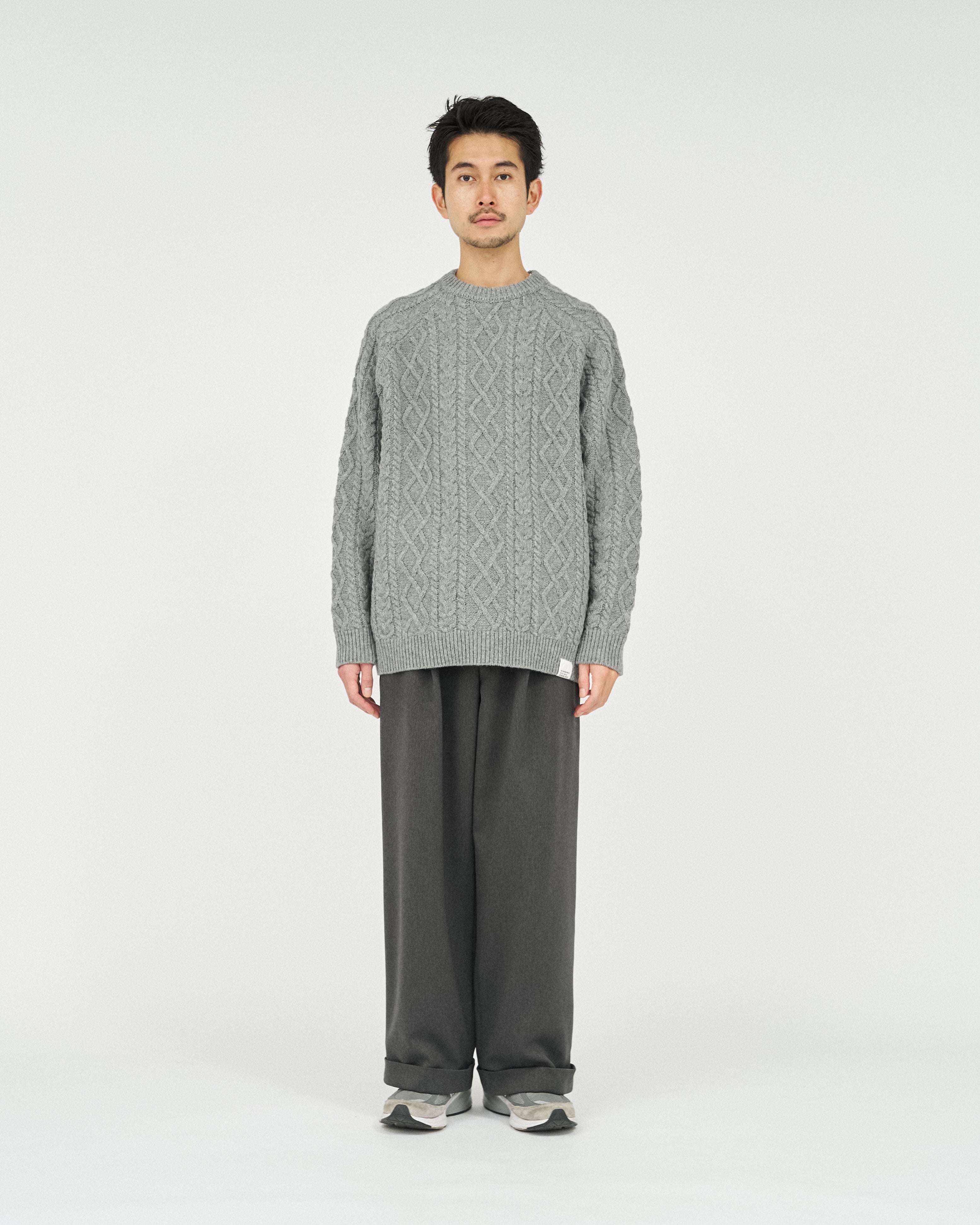 SHETLAND WOOL x SOLOTEX® TECH FISHERMAN SWEATER