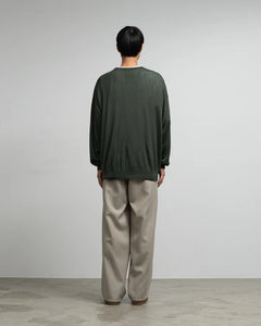 HIGH GAUGE L/S OVERSIZED CREW NECK KNIT