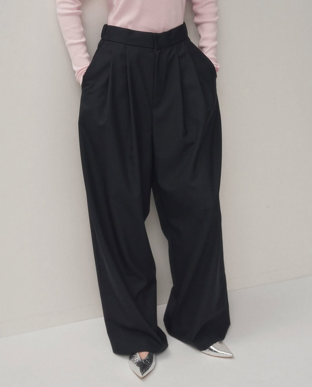 WOOL TROPICAL WIDE EASY PANTS（WOMEN）
