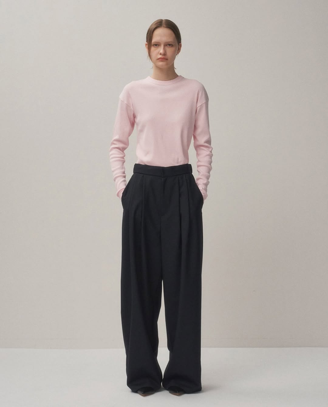 WOOL TROPICAL WIDE EASY PANTS（WOMEN）