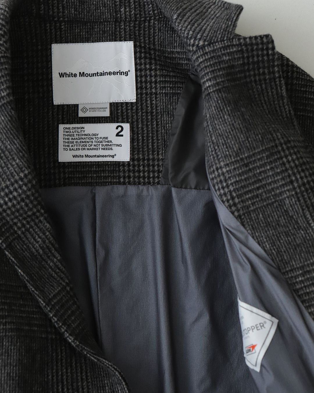 GORE-TEX WINDSTOPPER® GLEN CHECK LAPEL JACKET