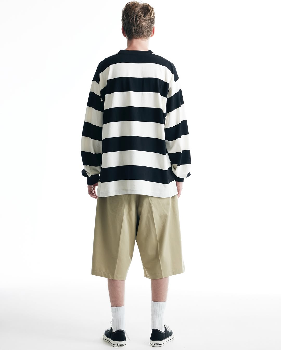 WIDE STRIPED L/S TEE