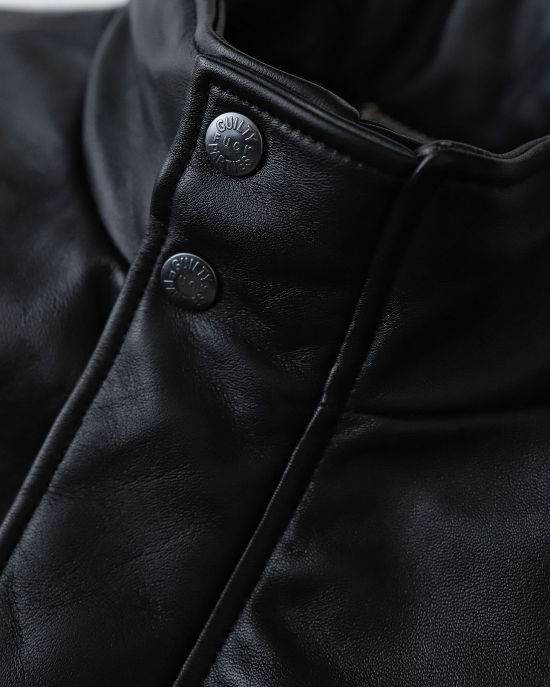 LEATHER PUFFER JACKET