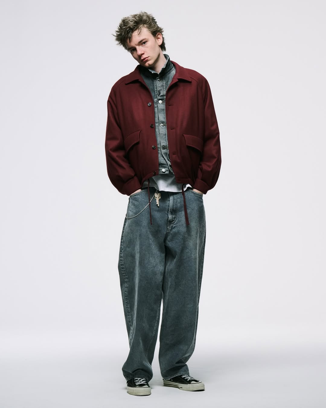 VINTAGE GRAY DENIM PANTS