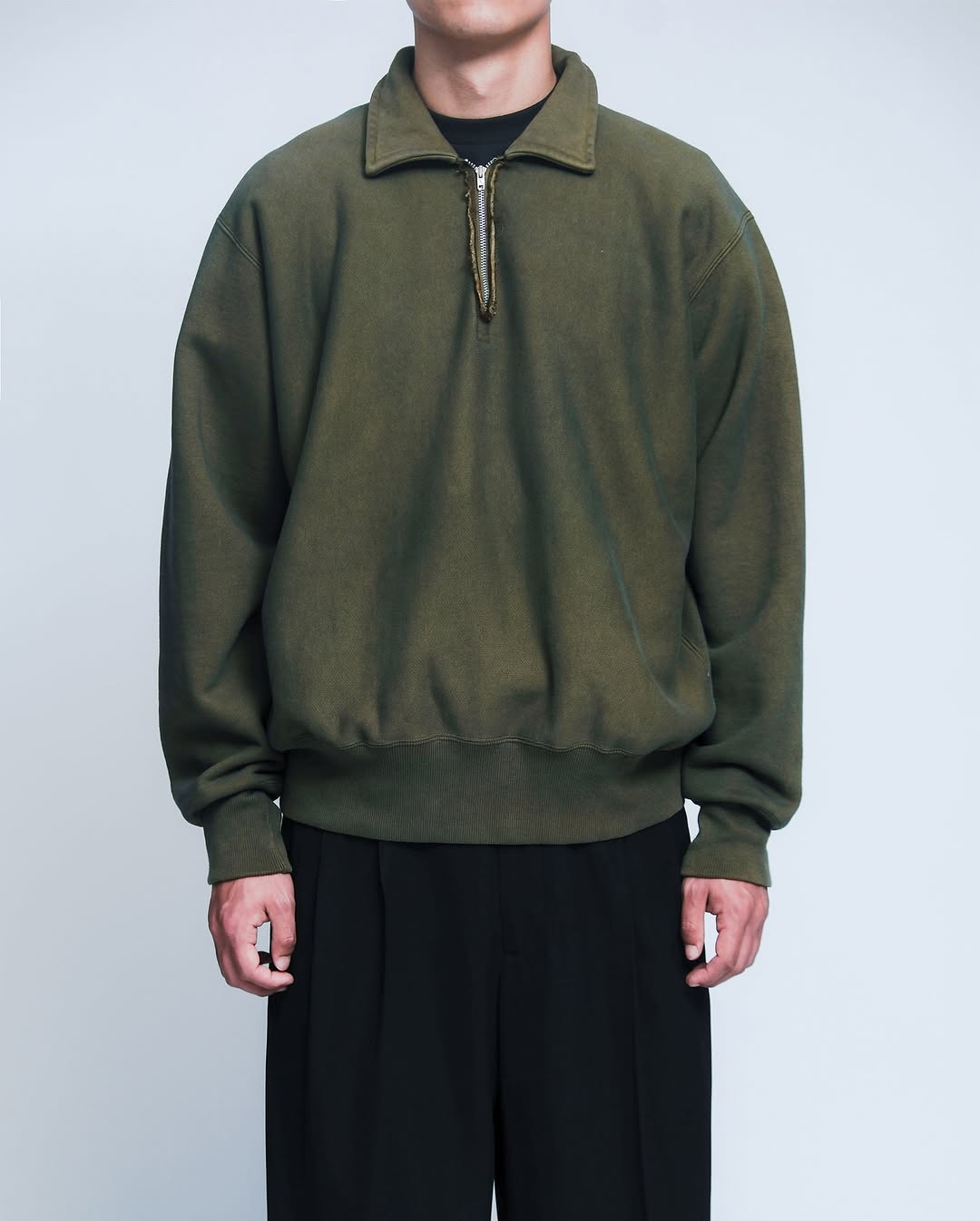 VINTAGE HALF ZIP SWEAT SHIRT