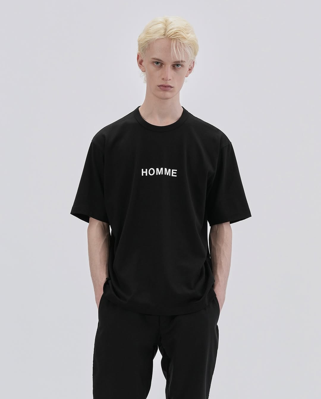 "HOMME"PRINT T-SHIRT