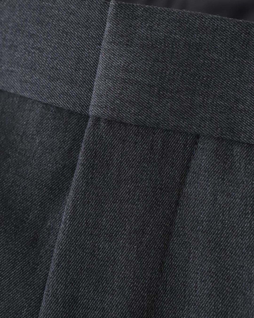 UNLIKELY BACK STRAP PLAIN FRONT TROUSERS WOOL SERGE