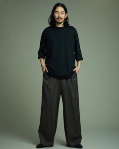 WOOL TROPICAL HAREM PANTS