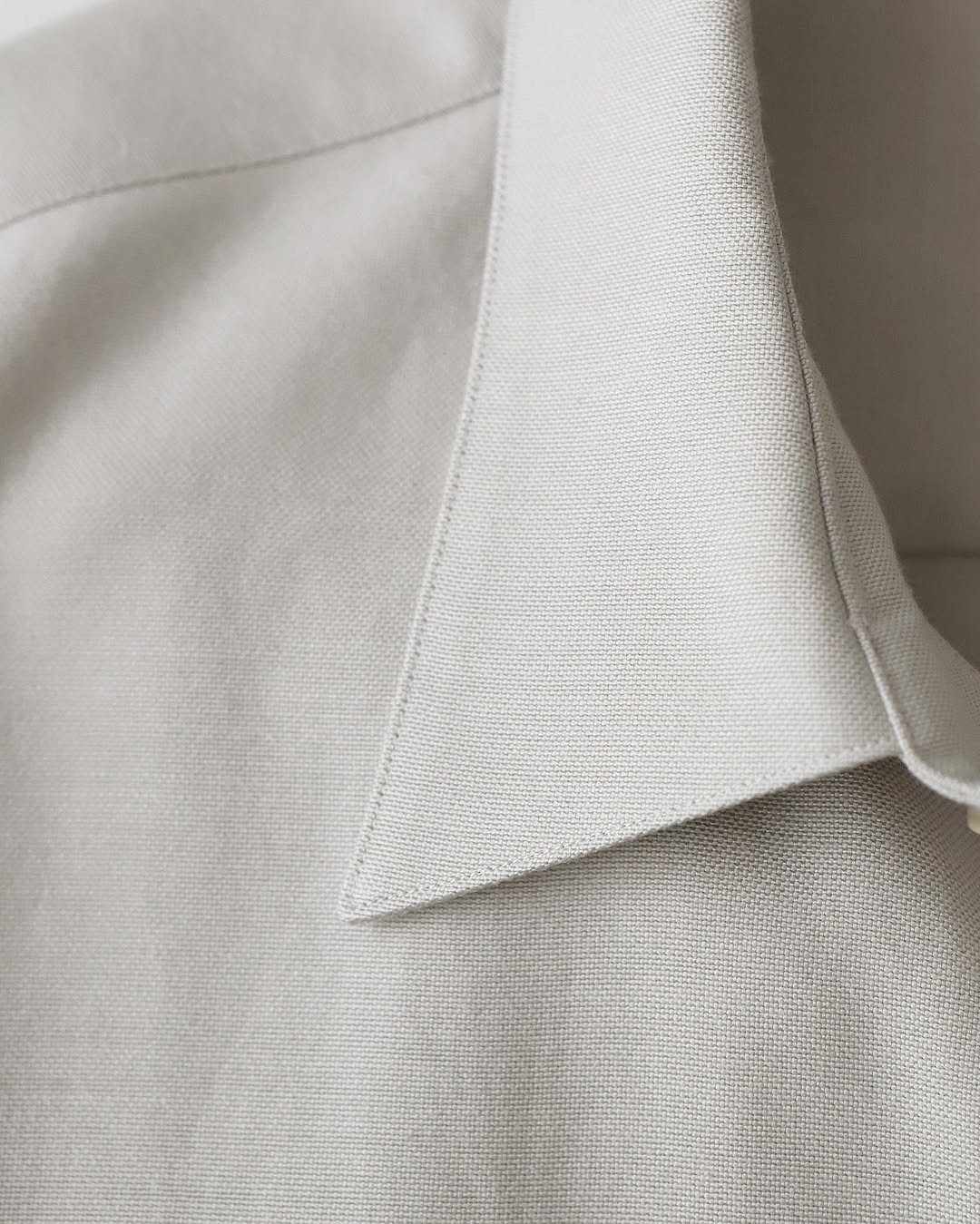 SILK COTTON OXFORD REGULAR COLLAR SHIRT