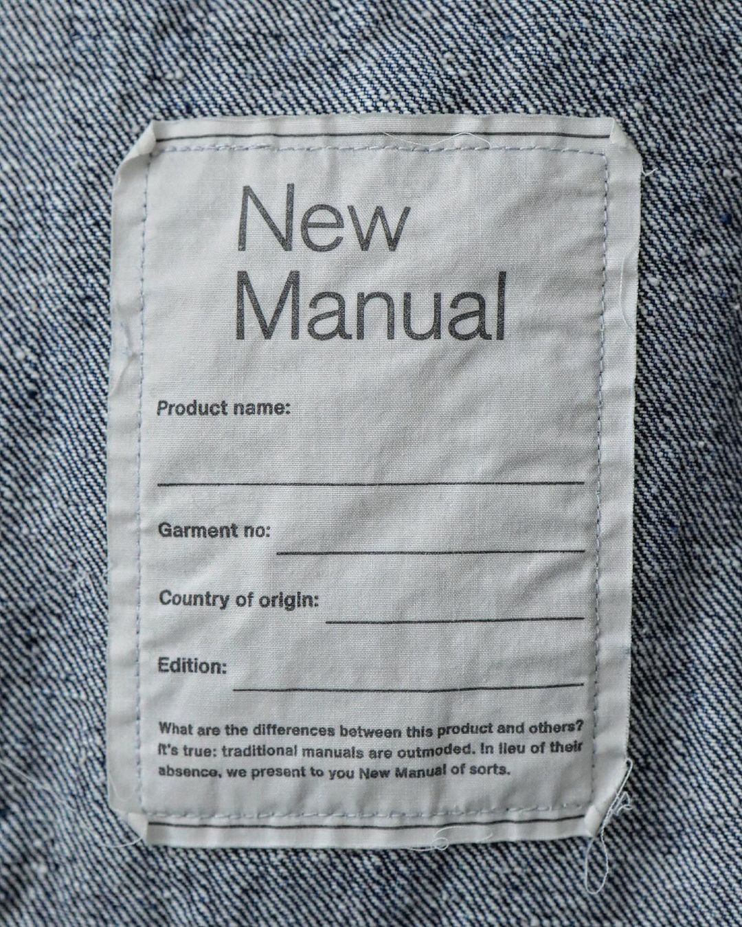 NEW MANUAL T-BACK DENIM JACKET