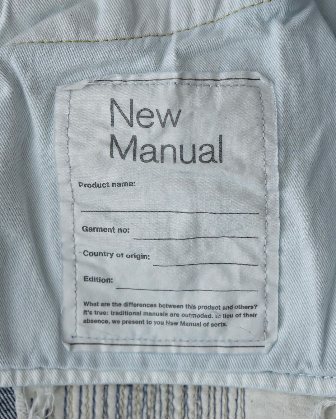 NEW MANUAL DENIM PANTS