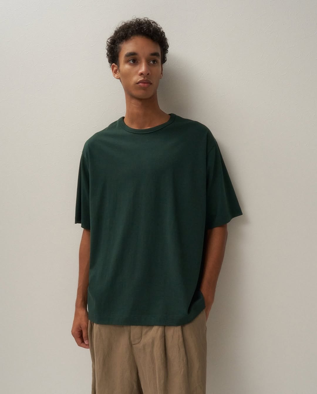 DRY COTTON JERSEY CREW NECK T-SHIRT