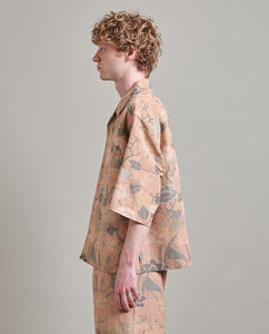 FRAGMENT FLOWER OPEN COLLAR SHIRT